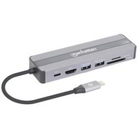 Manhattan USB-C® Dockingstation 153928 Passend für Marke: Universal inkl. Ladefunktion, USB-C® Po