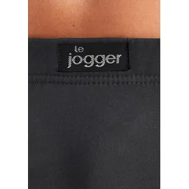 LE JOGGER Slip LE JOGGER, Herren, Gr. 5 (M), blau (navy, grau), Jersey, Obermaterial: 100% Baumwolle, unifarben, körpernah, Unterhosen, mit kontrastfarbenen Highlights