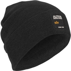 Alpha Industries Label Beanie (Sale) schwarz
