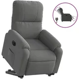 vidaXL Relaxsessel mit Aufstehhilfe Mikrofaser 89,5 x 103,5 x 0 cm Dunkelgrau elektrisch