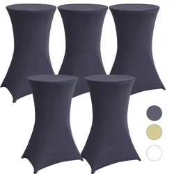 5x Stehtischhusse 60 cm Farbe nach Auswahl Husse Partytisch Bistrotisch Tisch... Beige