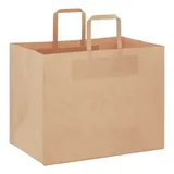 vidaXL Papiertragetaschen 250 Stk. mit Henkeln Braun 32x22x24 cm