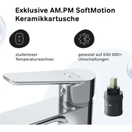 AM.PM Wasserhahn Bad Chrom Waschtischarmatur Bad Armatur Mischbatterie Waschbeckenarmatur Einhebelmischer Badezimmer