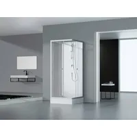 Marwell Komplettdusche White Dream, BxT: 80x80 cm, Einscheibensicherheitsglas, inkl. Armaturen weiß