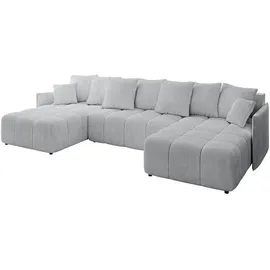 altdecor Ecksofa Samt 6-Sitzer Grau
