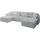 altdecor Ecksofa Samt 6-Sitzer Grau