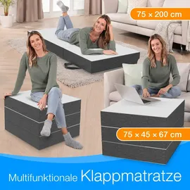 eloneo Klappmatratze 75 x 200 cm H2 Kaltschaum