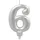 Papstar Zahlenkerze mit Halter 7 cm 12 St. Silber