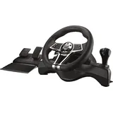 ready2gaming Hurricane Wheel Pro Lenkrad- und Pedale-Set Schwarz/Silber für PC / PS3 / PS4 / Switch