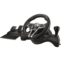 ready2gaming Hurricane Wheel Pro Lenkrad- und Pedale-Set Schwarz/Silber für PC / PS3 / PS4 / Switch