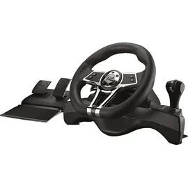 ready2gaming Hurricane Wheel Pro Lenkrad- und Pedale-Set Schwarz/Silber für PC / PS3 / PS4 / Switch
