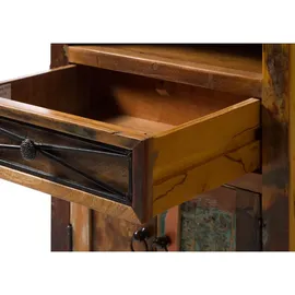 Massivmoebel24 Nachtschrank Altholz 55 x 40 x 75 cm Mehrfarbig