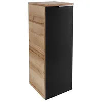 Fackelmann B.Brillant Midischrank 30 x 82,6 x 32 cm Anthrazit/Eiche Glas