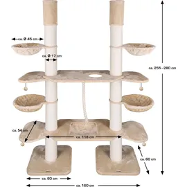 Happy Pet HAPPYPET XXL Kratzbaum 280 cm Creme-Beige