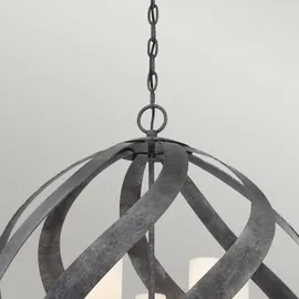 quintiesse Außenleuchte Metall Glas Ø 66 cm 5xE14/40W IP44 Schwarz/Weiß