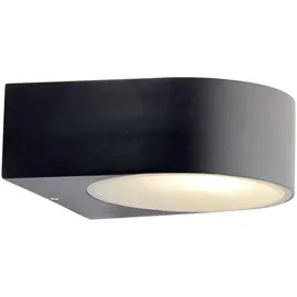 Brilliant Außenwandleuchte Glas/Metall 19 x 17 x 7 cm 1x E27 max. 60 W schwarz