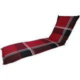 MADISON N.Y Madison A023 Rollliegenauflage Gartenliege Auflage 190x60x8cm rot kariert