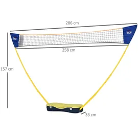 Homcom Badmintonnetz mit 4 Schlägern