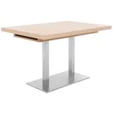 Säulentisch Quade Eiche Sonoma Edelstahl 120(160/200)x80 Esstisch