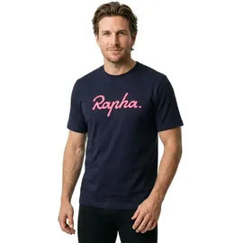 Rapha Cotton Logo kurzarm T-Shirt Blau XL