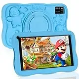 SUMTAB Kinder-Tablet 7 Zoll Android 13 Tablet mit GMS zertifiziert, 8 (3 + 5) GB RAM 64 GB ROM (TF-Karte 128 GB), WLAN, Kindersicherung, Lerntablet mit Kid-Proof-Schutzhülle, Blau