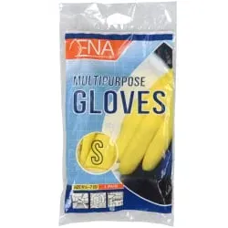 ENA Multipurpose Haushaltshandschuhe, gelb 1000003811 , 1 Packung = 12 Paar, Größe S