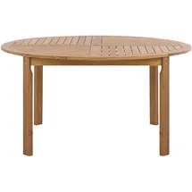 Beliani Tolve Gartentisch 150 x 150 x 74 cm Hellbraun