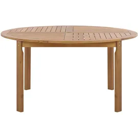 Beliani Tolve Gartentisch 150 x 150 x 74 cm Hellbraun