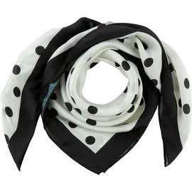 LAURA SCOTT Nickituch LAURA SCOTT, Damen, schwarz-weiß (weiß, schwarz), Satin, Polyester, bedruckt, gepunktet, gestreift, leicht glänzend, Modetücher, mit dezenten Punkten und Streifen - NEW