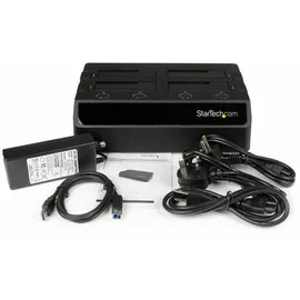 Startech StarTech.com USB 3.0 4 Bay 2,5 / 3,5 SATA III Festplatten Dockingstation mit UASP und zwei Lüftern, 6,4 / 8,9 cm HDD / SSD Dock