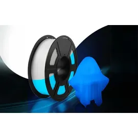 SUNLU PLA Glow In The Dark Filament, 1,75mm, 1kg - Farbton: White to Blue