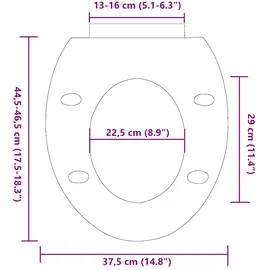 vidaXL Toilettensitz mit Absenkautomatik Quick-Release Weiß