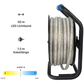 LEDINO LED Lichtschlauch 50 m IP65 65000 lm neutralweiß
