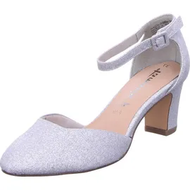 TAMARIS Damen Pumps mit Blockabsatz, metallic, 40 EU