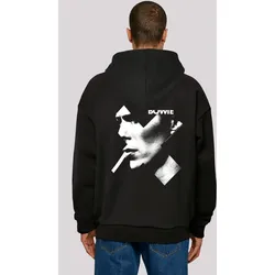 Kapuzenpullover F4NT4STIC "David Bowie Cross Smoke", Herren, Gr. L, schwarz, Obermaterial: 100% Baumwolle, casual, oversize, Langarm, Pullover, Print
