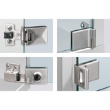 Hettich Glastürscharnier ET 5150, vernickelt, matt