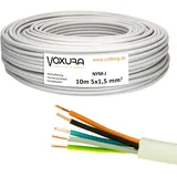 NYM-J 5x1,5 mm2 10m Ring Mantelleitung Installationskabel Stromkabel Feuchtraumkabel Kupfer