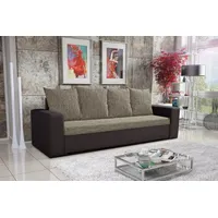 Fun Möbel Sofa Schlafsofa inklusive Bettkasten NINA Braun /