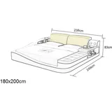 aea Luxus Schlafzimmer Bett 180 x 200 cm Grau