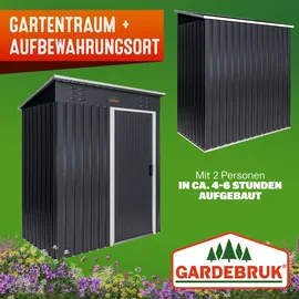 Gardebruk Geräteschuppen 1,81 x 1,62 m anthrazit/metall Schiebetür