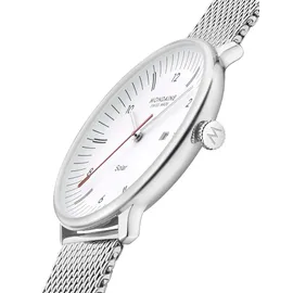 Mondaine Doppio Solar Mesh Edelstahl 41 mm MLE.41910.SM