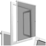 tectake Insektenschutz-Fensterrahmen Fliegengitter mit Aluminiumrahmen, für Fenster weiß 100,00 cm x 120,00 cm
