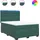 vidaXL Boxspringbett 140 x 200 cm Dunkelgrün