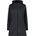 Woman Coat Fix Hood Damen Titanio Mel Nero 38