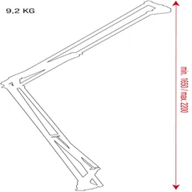 Showgear Broadcast Stand 1650-2200mm