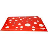 Mambocat 2er Set Tischset rot mit weißen Punkten 45 x 32 cm