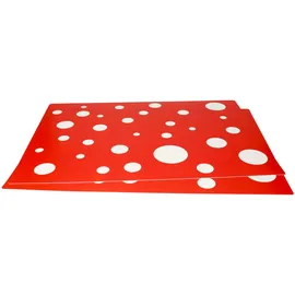 Mambocat 2er Set Tischset rot mit weißen Punkten 45 x 32 cm