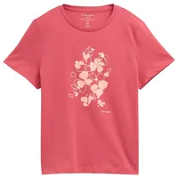 Tom Tailor Damen T-Shirt mit Print, rot, Uni, Gr.