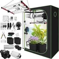 Wolketon Growzelt Komplettset 120x60x180 Cm Indoor Grow Set Mit 4" Belüftungssat Grow Tent Kit Led Grow Light Grow Lampe Kohlefilter