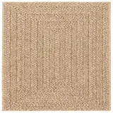vidaXL Teppich ZIZUR 240x240 cm Jute-Optik Indoor und Outdoor